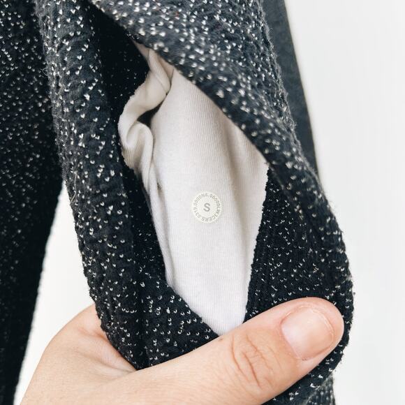 Lululemon Pave New Ways Black White Hoodie Full Zip Small Comfy - Picture 13 of 13